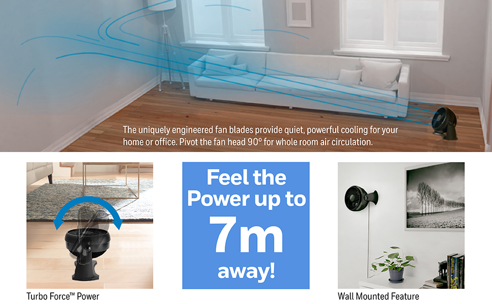 Honeywell; Turbo; Room; table; Fan; 3 Speeds; Oscillating; 