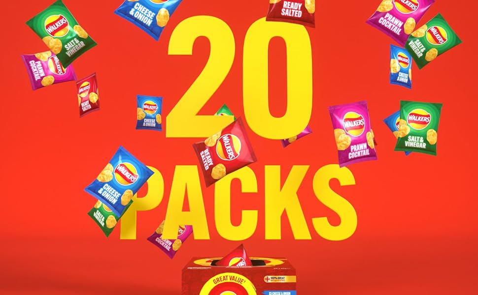 20 Bags Walkers Crisps