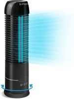 DR.PREPARE Oscillating Tower Fan with Touch Buttons, 3 Speeds and Timers, 70° Oscillation, Quiet Cooling, Personal Bladeless Fan for Bedroom Office Home, 16-Inch