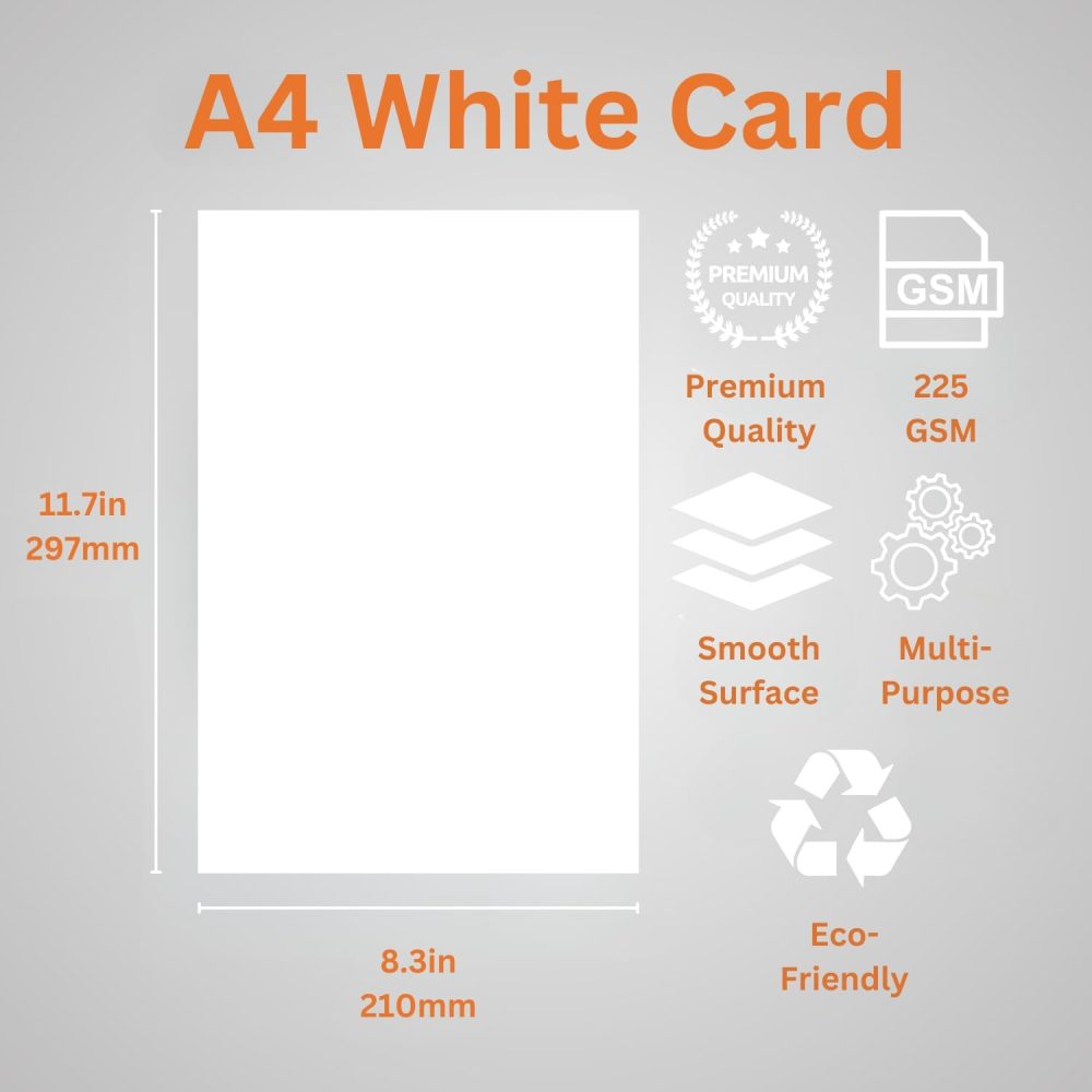 Hawksbill 220GSM A4 Multi-Purpose Black Card – 50 Pack of Thick Premium Smooth & Crisp Black A4 Card for Making Stationery Home or Office Use and Arts or Crafts - Image 2
