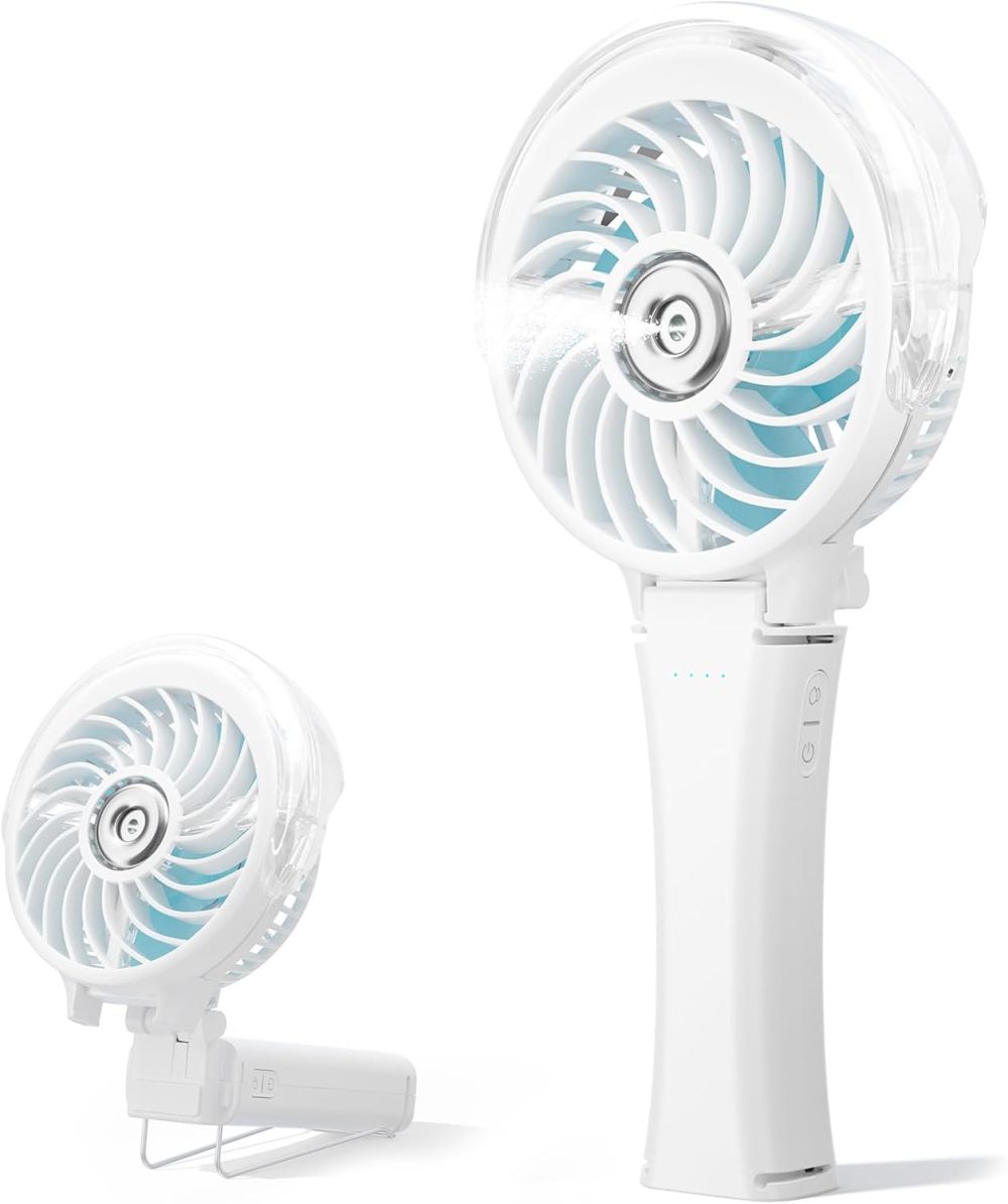 HandFan Upgraded Portable Handheld Misting Fan, Rechargeable Personal Mister Fan, Spray Water Mist Fans, Foldable Mini cooling Hand Fans for Summer Beach Travel Concerts, Gifts for Women(Royal Blue) - Image 44