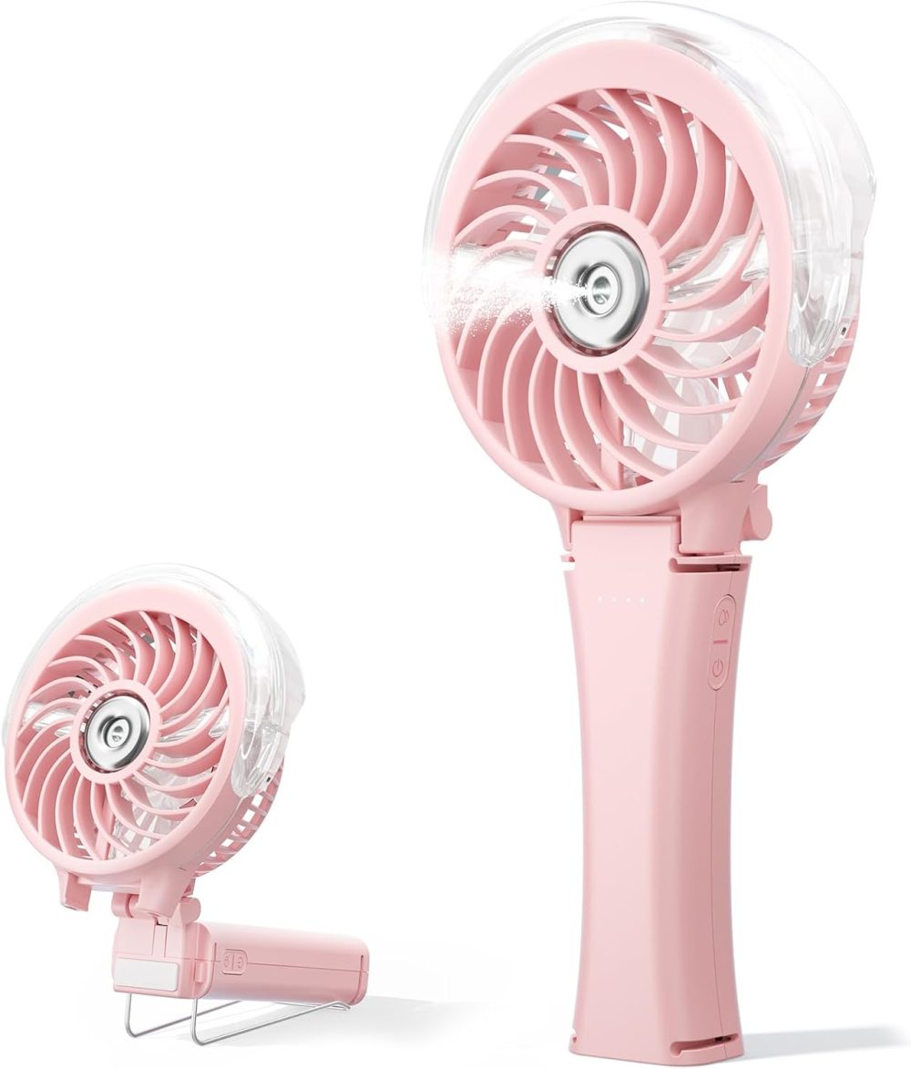 HandFan Upgraded Portable Handheld Misting Fan, Rechargeable Personal Mister Fan, Spray Water Mist Fans, Foldable Mini cooling Hand Fans for Summer Beach Travel Concerts, Gifts for Women(Royal Blue) - Image 58