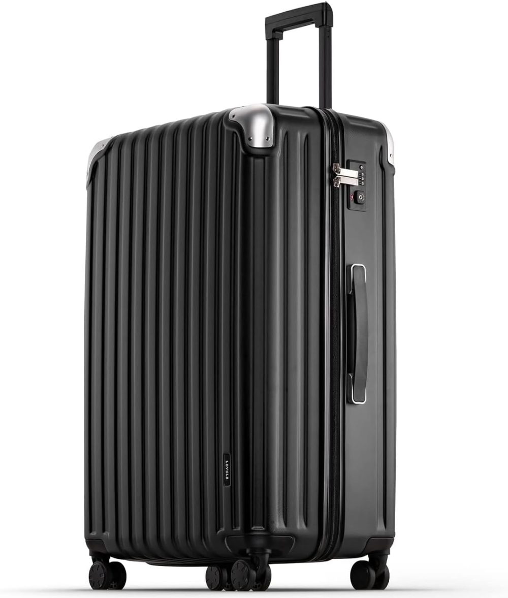 LEVEL8 Carry-on Suitcase 20-Inch with Laptop Compartment, Expandable Hand Luggage Case, ABS+PC Hardshell Spinner Trolley Lightweight 4 Wheels Cabin Size with TSA, Grey - Image 8