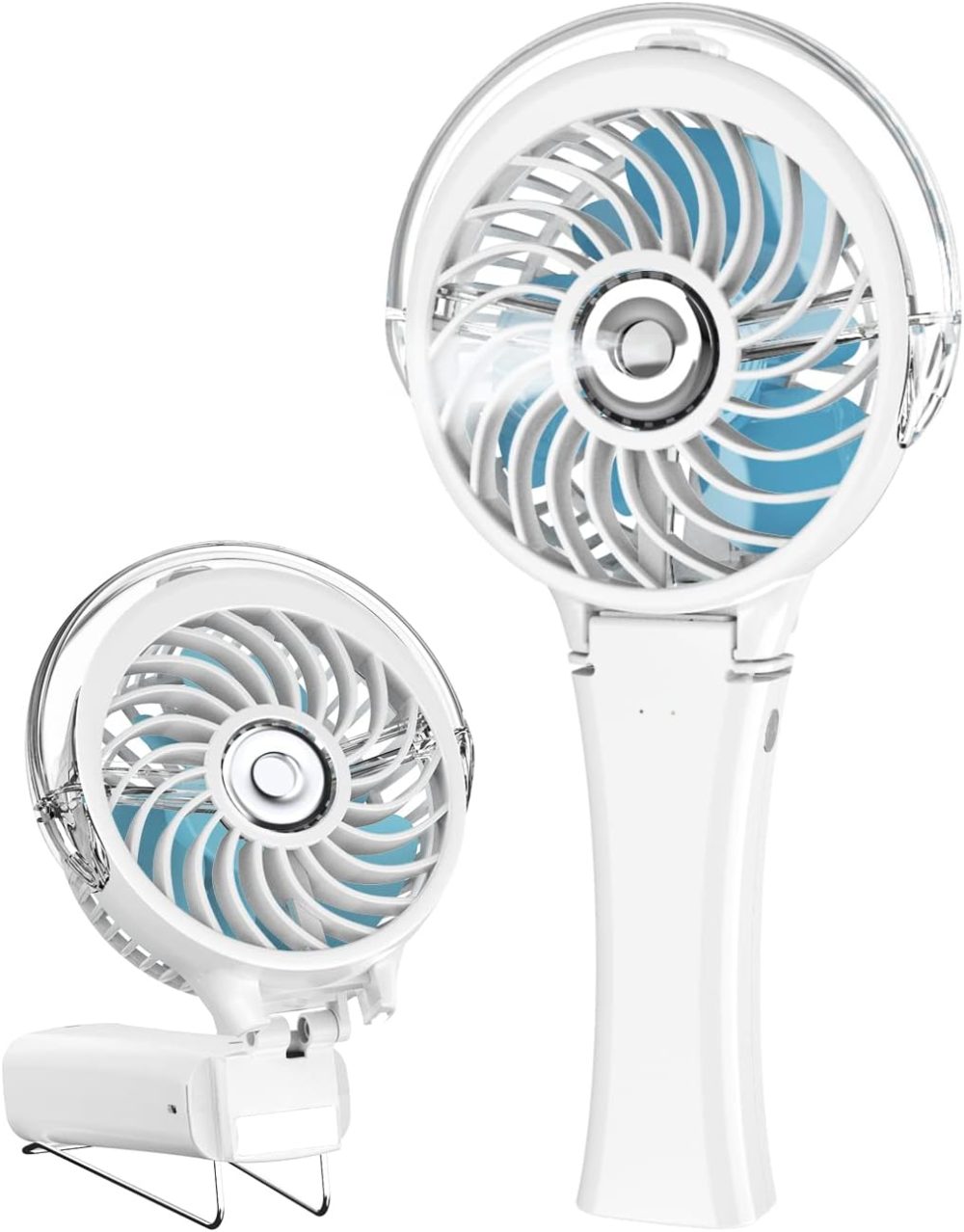 HandFan Upgraded Portable Handheld Misting Fan, Rechargeable Personal Mister Fan, Spray Water Mist Fans, Foldable Mini cooling Hand Fans for Summer Beach Travel Concerts, Gifts for Women(Royal Blue) - Image 30