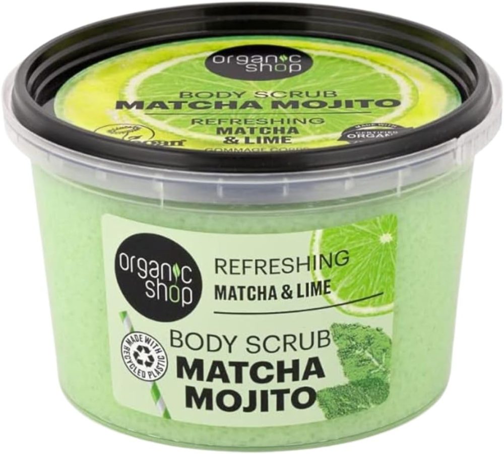 Organic Shop 250ml Body Scrub Skin Beauty Softening Cherry & Lime - Image 104