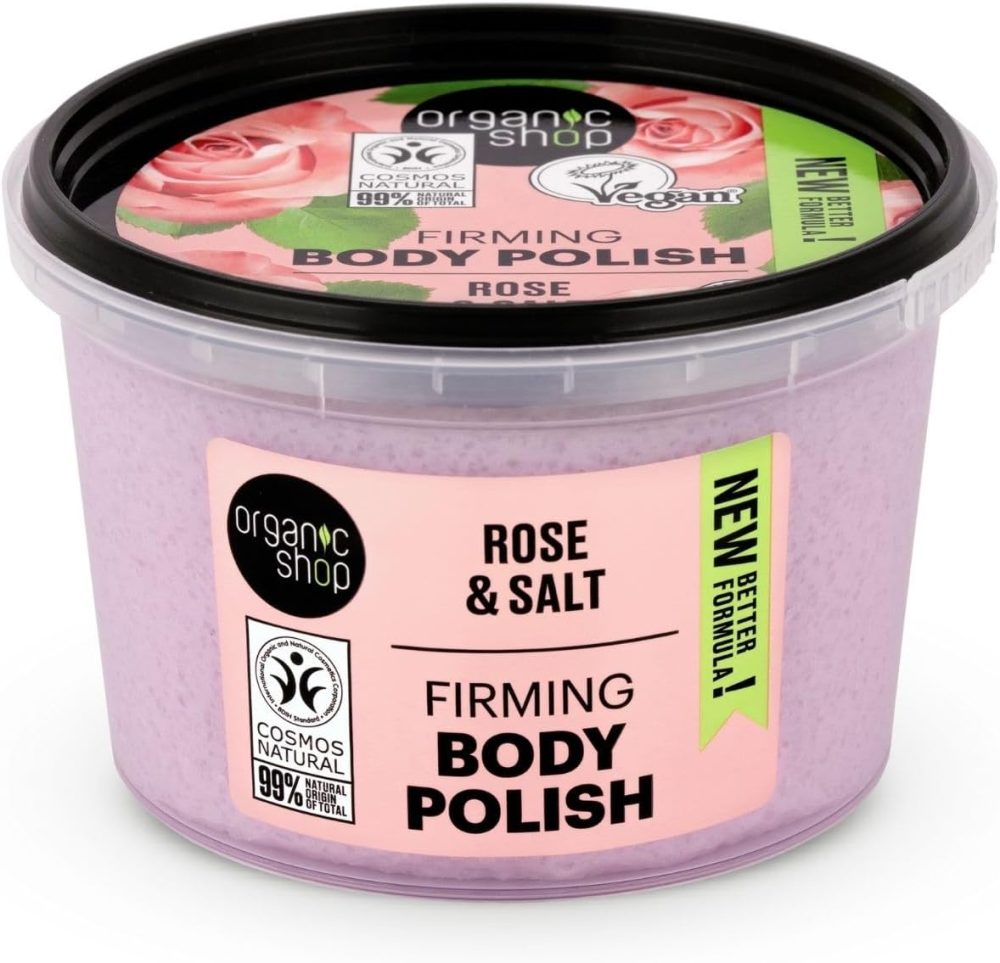 Organic Shop 250ml Body Scrub Skin Beauty Softening Cherry & Lime - Image 36
