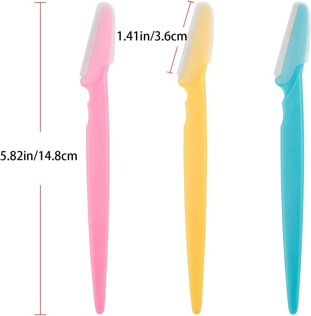 ILLUVA Eyebrow Razors Facial Hair Remover Shaver Trimmer Shaper, Exfoliating Dermaplaning Tool for Women and Men 6 Pcs - Image 8