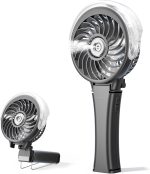 HandFan Upgraded Portable Handheld Misting Fan, Rechargeable Personal Mister Fan, Spray Water Mist Fans, Foldable Mini cooling Hand Fans for Summer Beach Travel Concerts, Gifts for Women(Royal Blue)