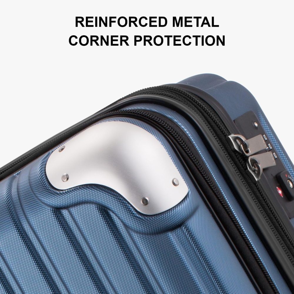 LEVEL8 Carry-on Suitcase 20-Inch with Laptop Compartment, Expandable Hand Luggage Case, ABS+PC Hardshell Spinner Trolley Lightweight 4 Wheels Cabin Size with TSA, Grey - Image 87