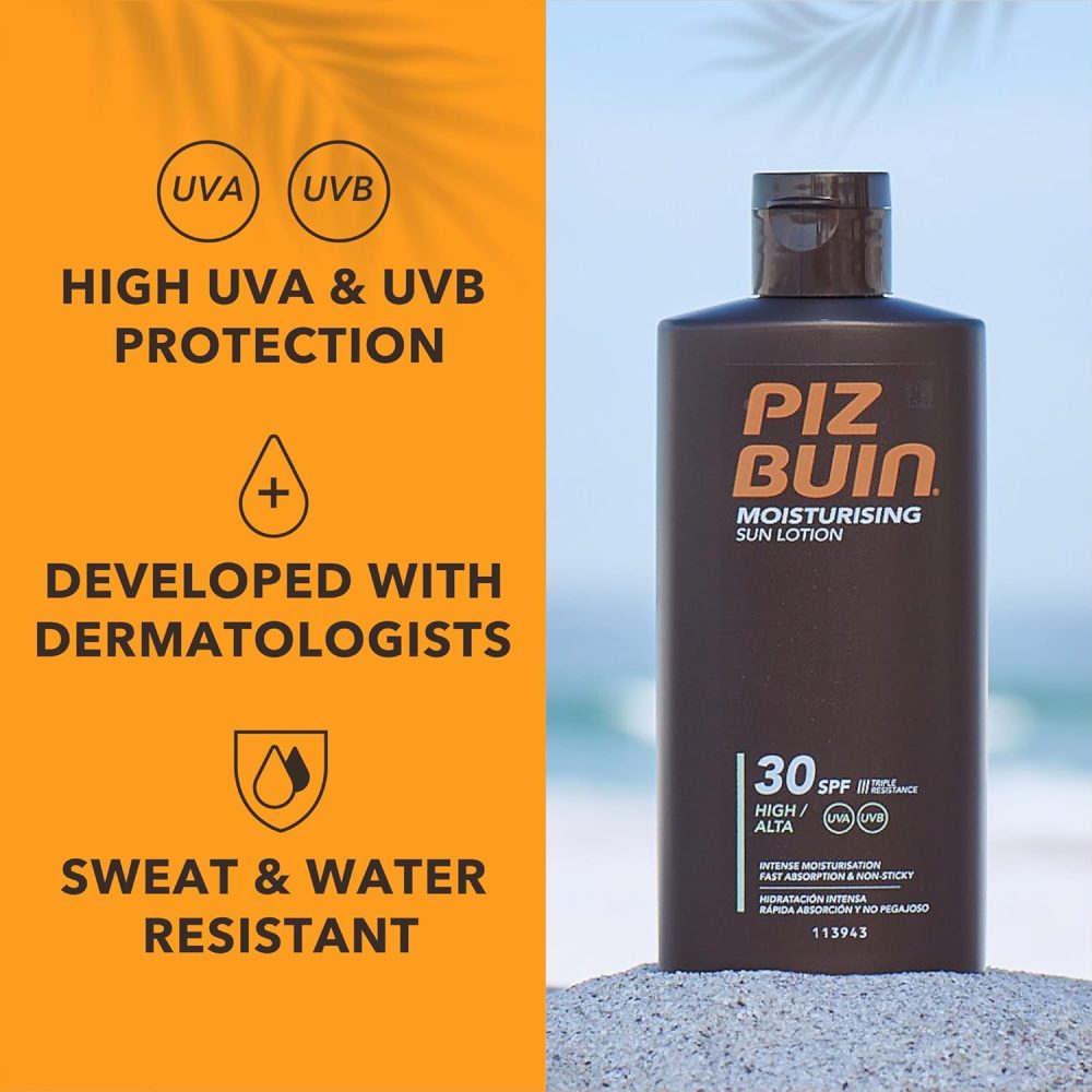 Piz Buin Moisturising Sun Lotion SPF30, 200ml (Pack of 1) - Image 32