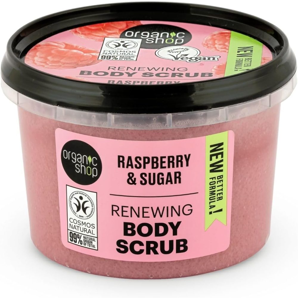 Organic Shop 250ml Body Scrub Skin Beauty Softening Cherry & Lime - Image 173