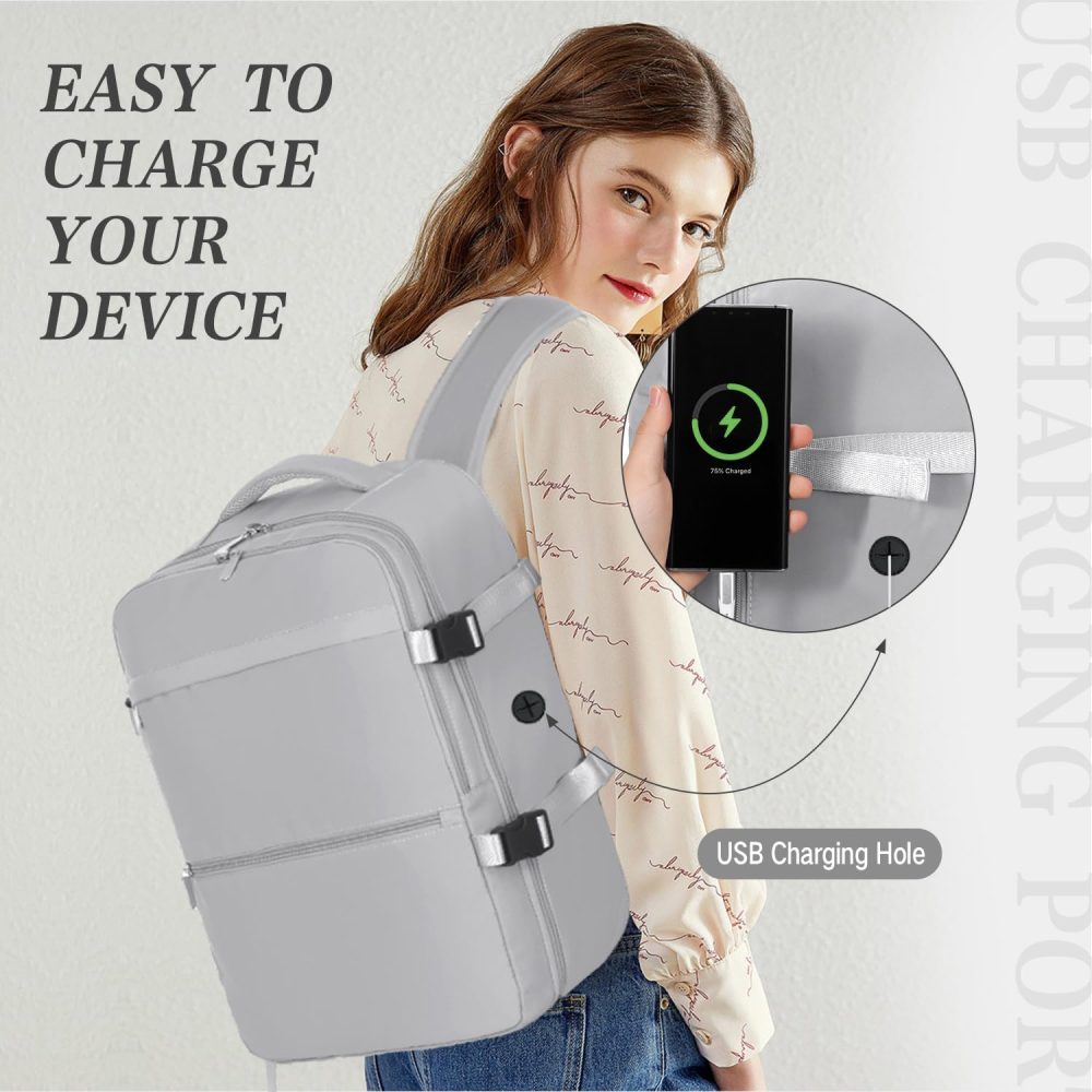 xlodea for Ryanair Cabin Bags 40x20x25 Underseat Cabin Bag Carry-ons Hand Luggage Bag Travel Backpack Cabin Size for Ryanair Backpack with Charging Port, Trolley Sleeve, Anti Theft Pocket - Image 39