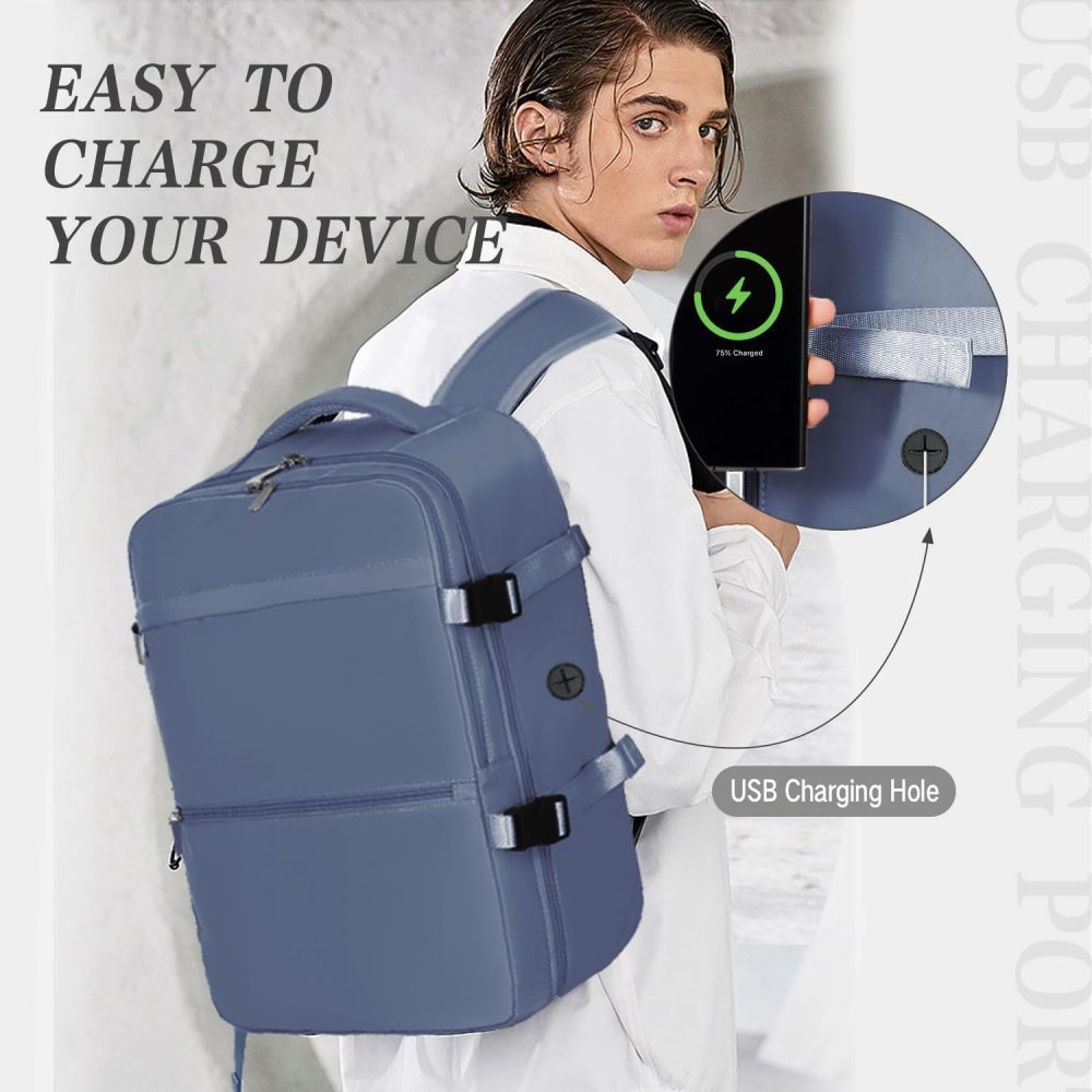 xlodea for Ryanair Cabin Bags 40x20x25 Underseat Cabin Bag Carry-ons Hand Luggage Bag Travel Backpack Cabin Size for Ryanair Backpack with Charging Port, Trolley Sleeve, Anti Theft Pocket - Image 4