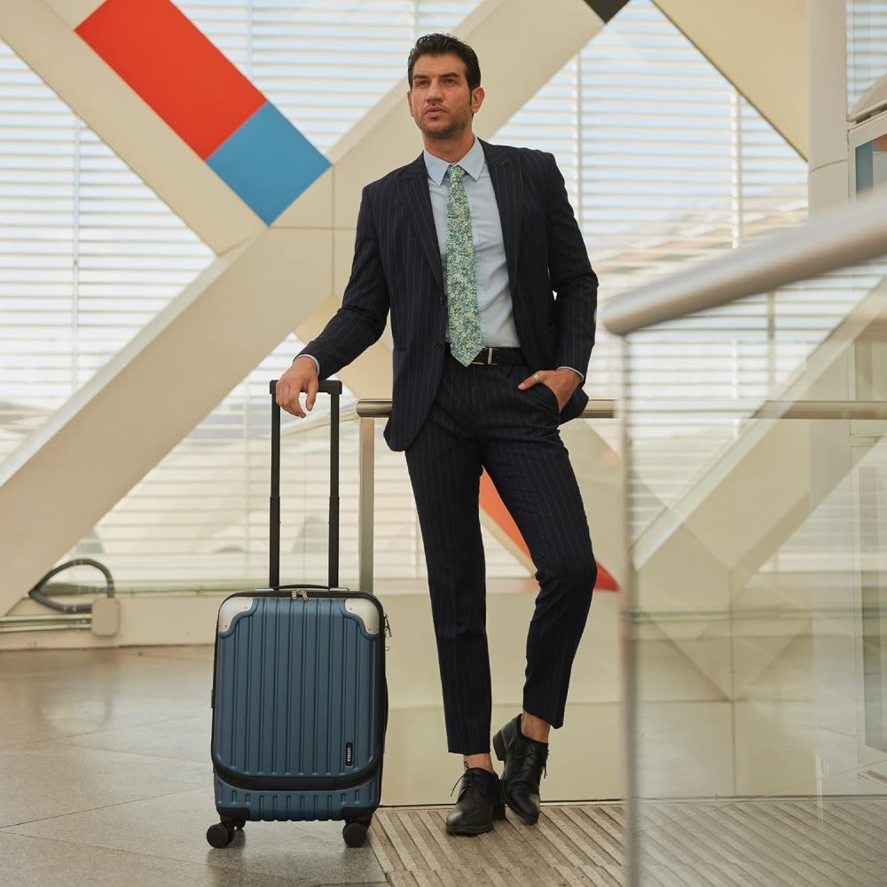 LEVEL8 Carry-on Suitcase 20-Inch with Laptop Compartment, Expandable Hand Luggage Case, ABS+PC Hardshell Spinner Trolley Lightweight 4 Wheels Cabin Size with TSA, Grey - Image 93