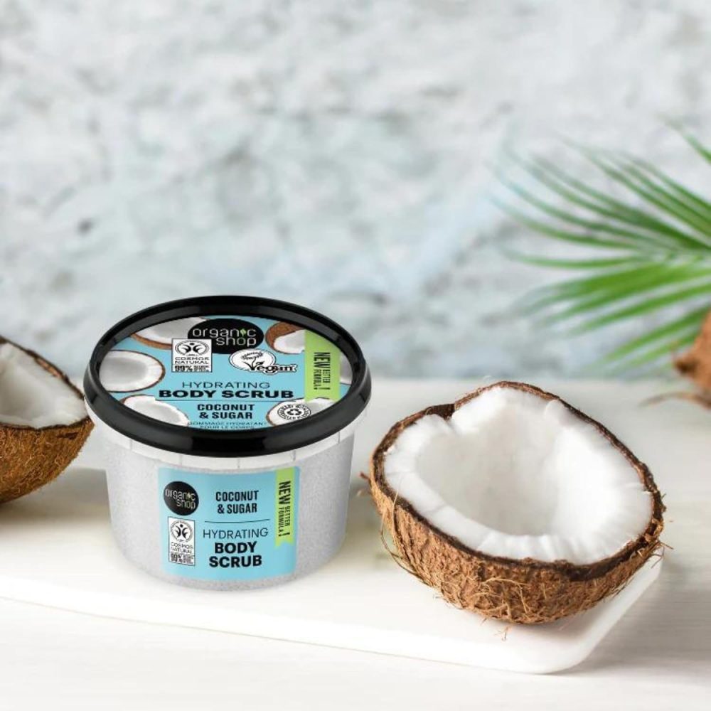 Organic Shop 250ml Body Scrub Skin Beauty Softening Cherry & Lime - Image 26