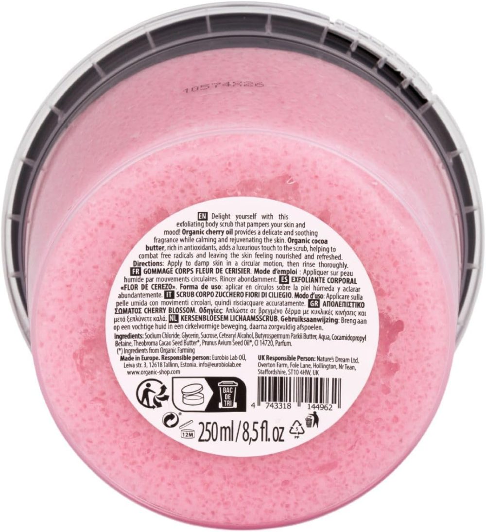 Organic Shop 250ml Body Scrub Skin Beauty Softening Cherry & Lime - Image 131