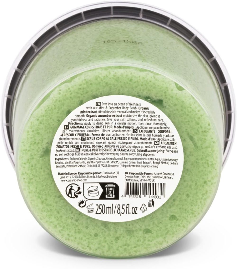 Organic Shop 250ml Body Scrub Skin Beauty Softening Cherry & Lime - Image 116