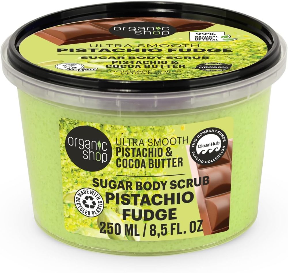 Organic Shop 250ml Body Scrub Skin Beauty Softening Cherry & Lime - Image 119