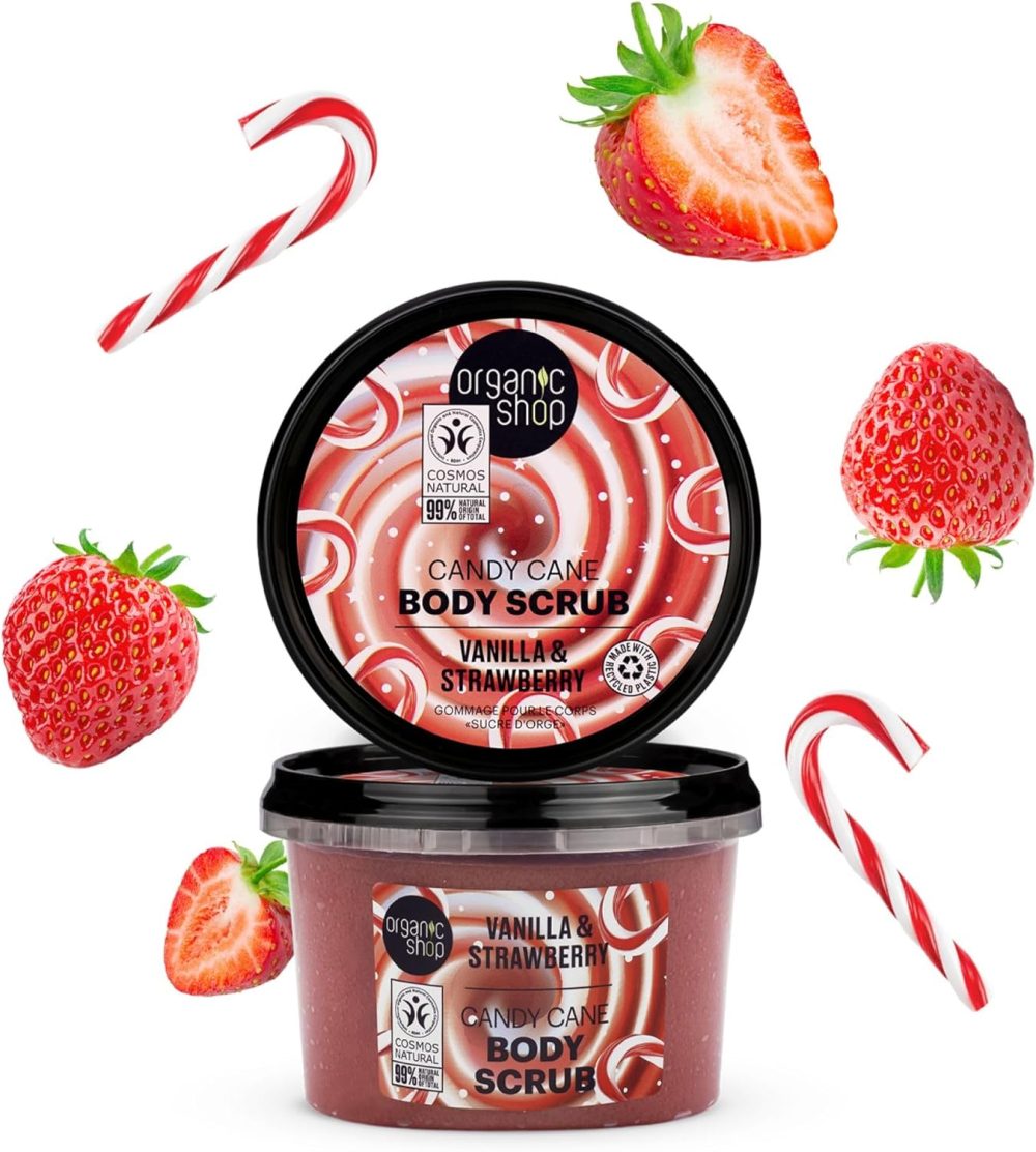 Organic Shop 250ml Body Scrub Skin Beauty Softening Cherry & Lime - Image 12