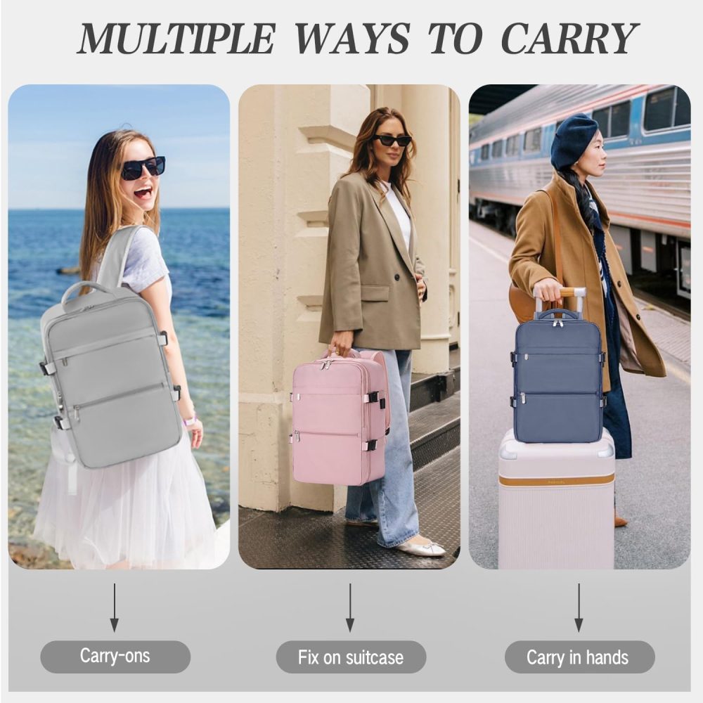 xlodea for Ryanair Cabin Bags 40x20x25 Underseat Cabin Bag Carry-ons Hand Luggage Bag Travel Backpack Cabin Size for Ryanair Backpack with Charging Port, Trolley Sleeve, Anti Theft Pocket - Image 7