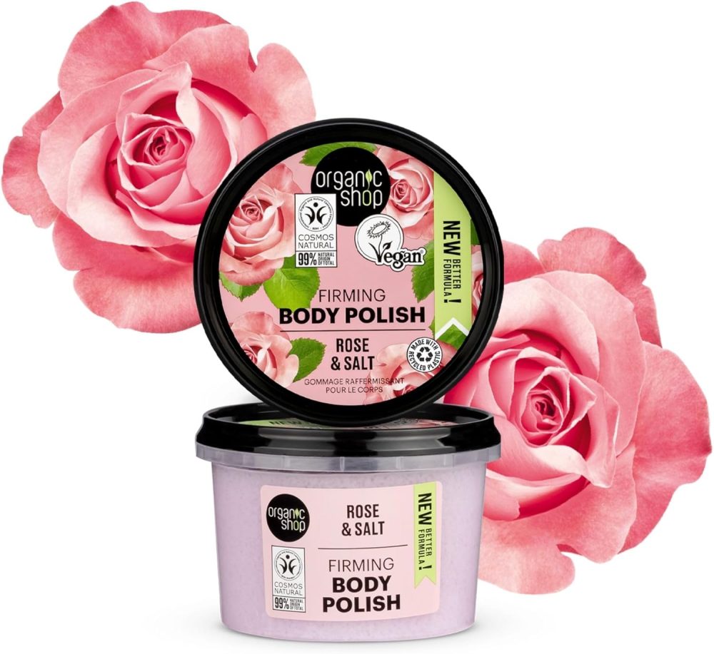 Organic Shop 250ml Body Scrub Skin Beauty Softening Cherry & Lime - Image 39