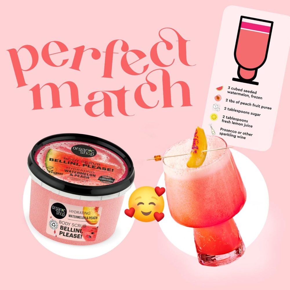 Organic Shop 250ml Body Scrub Skin Beauty Softening Cherry & Lime - Image 172