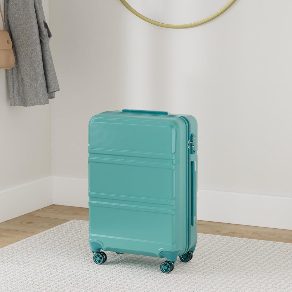 Kono Fashion Hand Luggage Lightweight ABS Hard Shell Trolley Travel Suitcase - Image 120