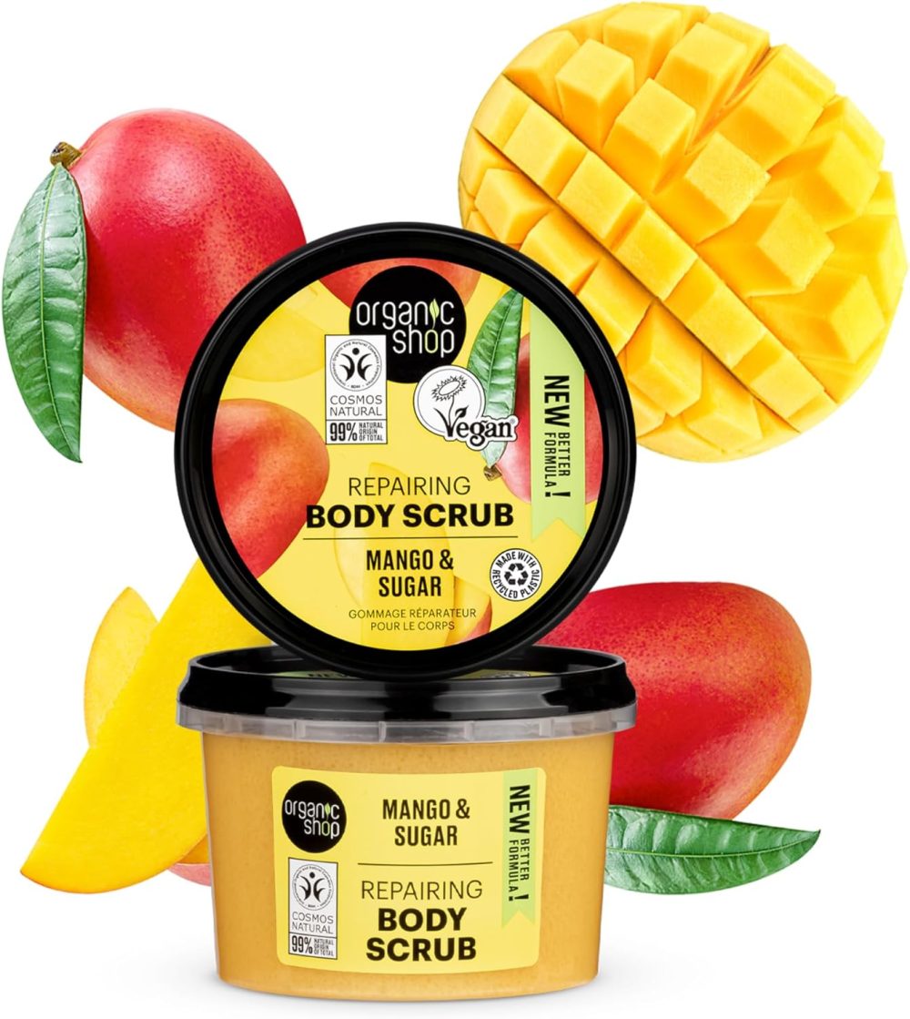 Organic Shop 250ml Body Scrub Skin Beauty Softening Cherry & Lime - Image 32