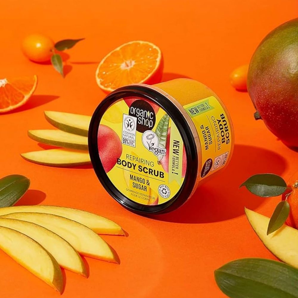 Organic Shop 250ml Body Scrub Skin Beauty Softening Cherry & Lime - Image 35