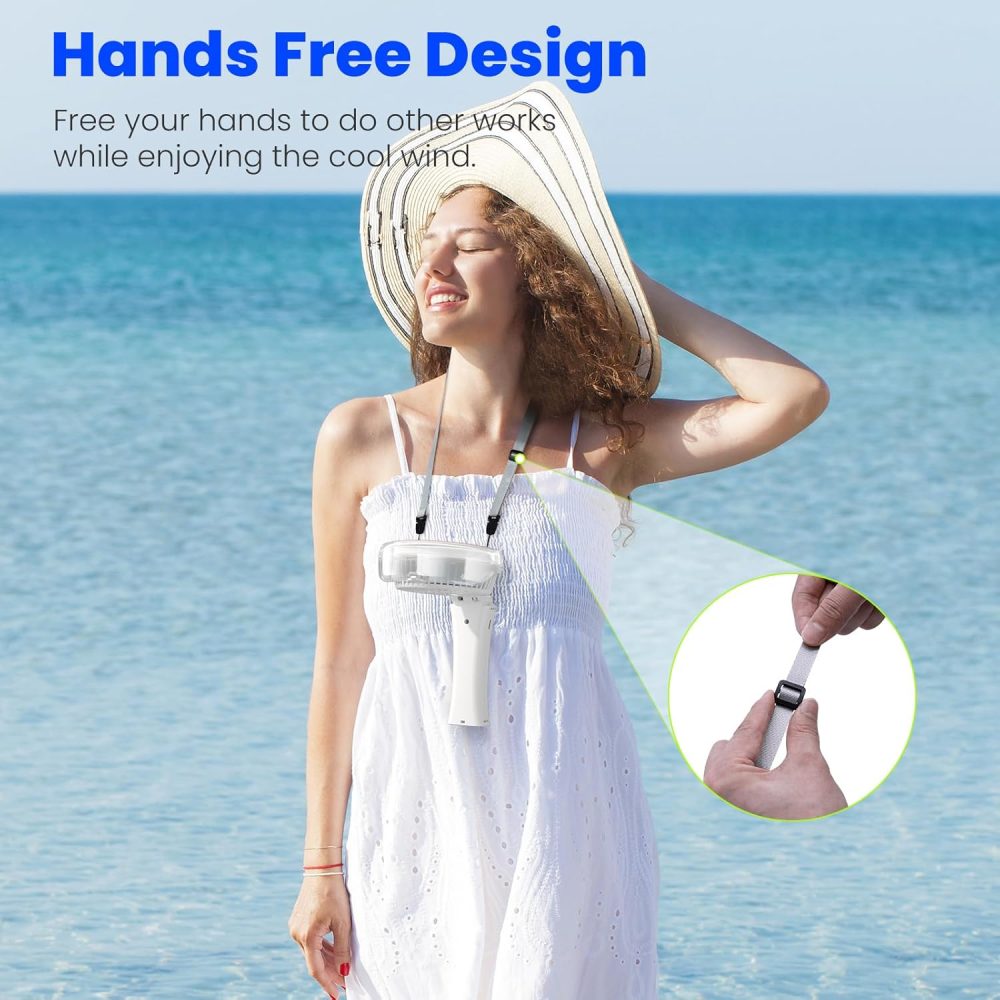 HandFan Upgraded Portable Handheld Misting Fan, Rechargeable Personal Mister Fan, Spray Water Mist Fans, Foldable Mini cooling Hand Fans for Summer Beach Travel Concerts, Gifts for Women(Royal Blue) - Image 48