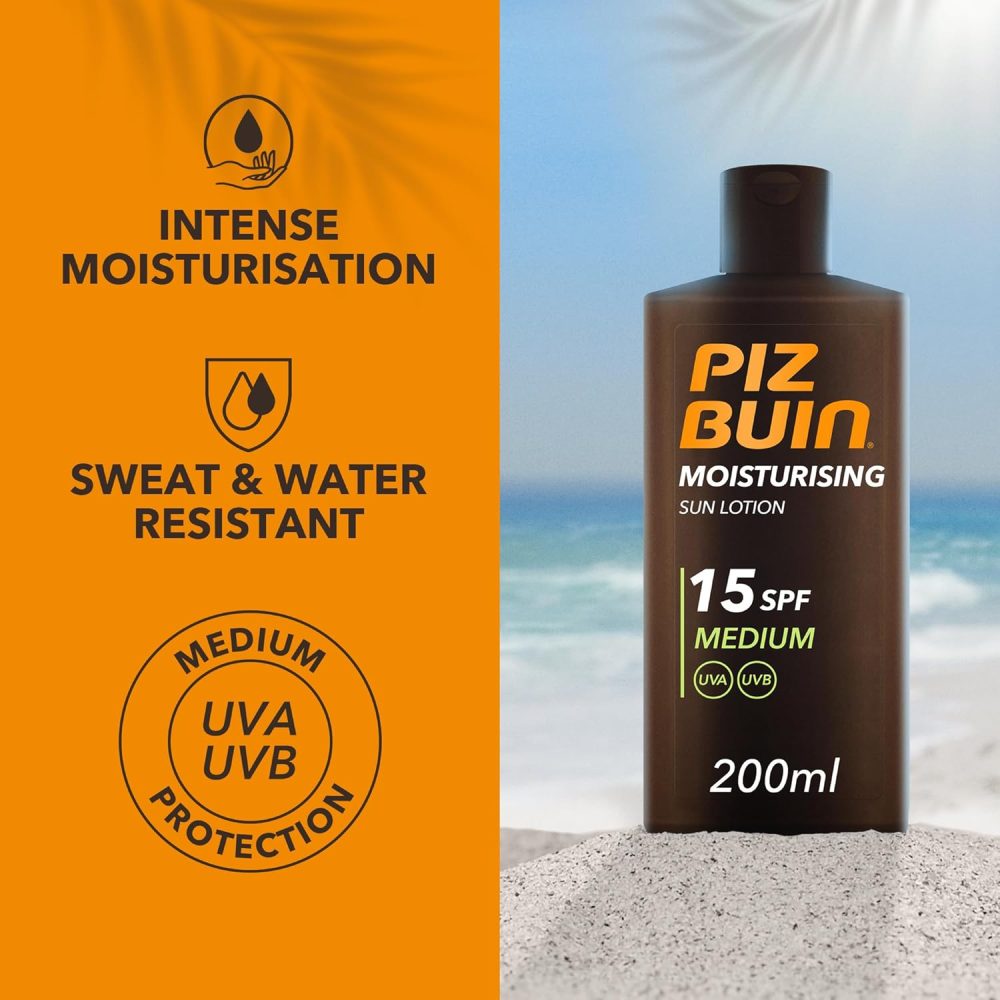Piz Buin Moisturising Sun Lotion SPF30, 200ml (Pack of 1) - Image 37