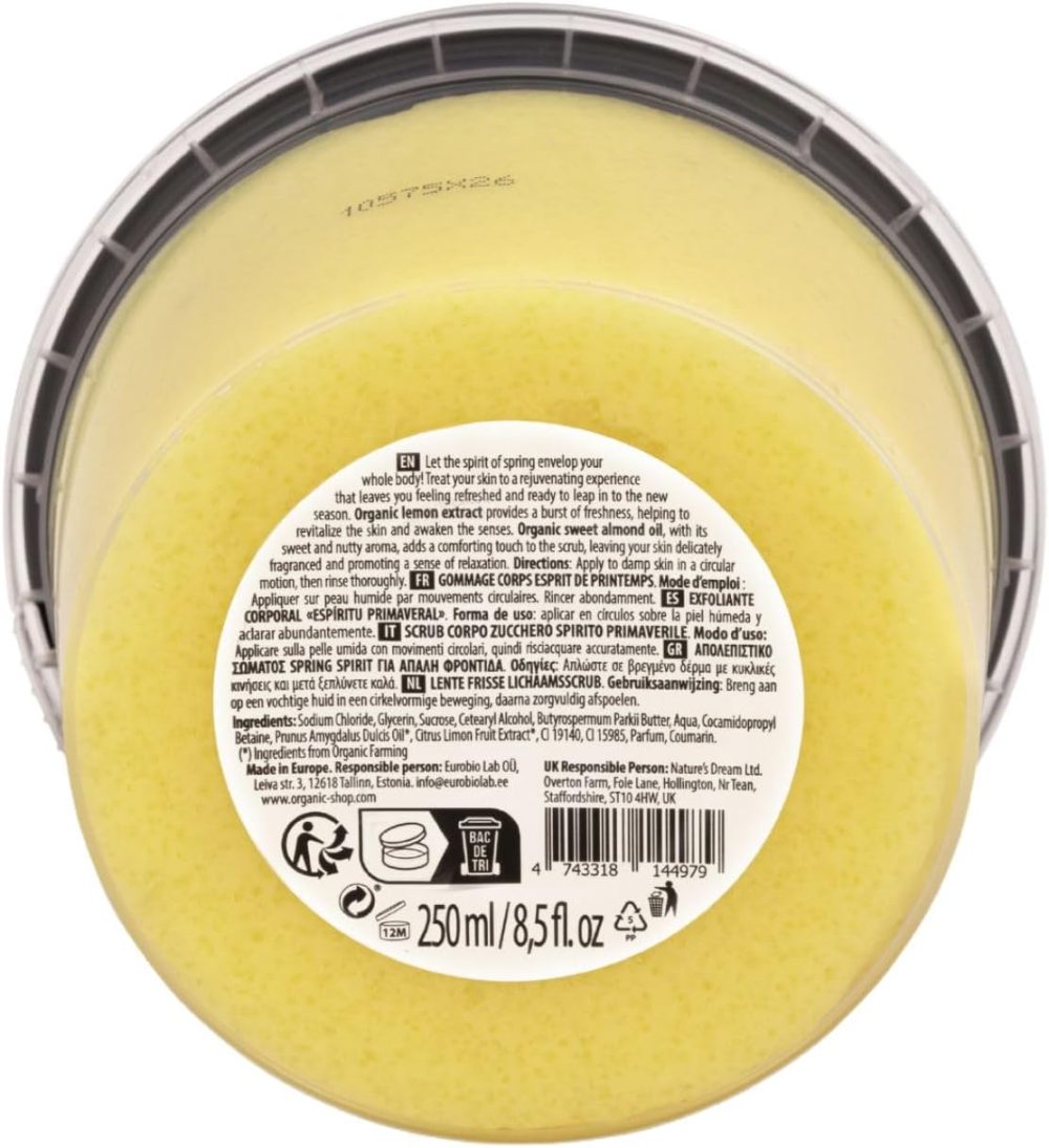Organic Shop 250ml Body Scrub Skin Beauty Softening Cherry & Lime - Image 69