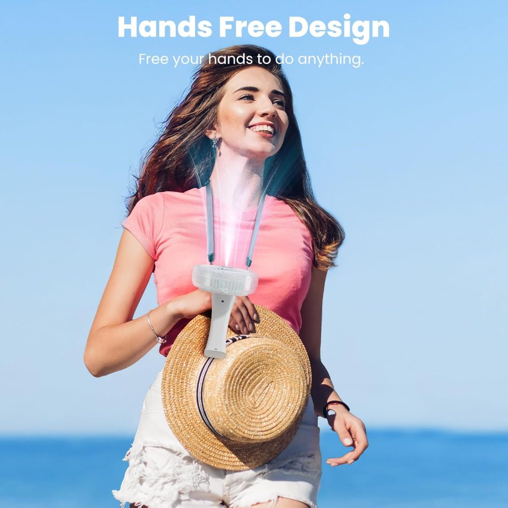 HandFan Upgraded Portable Handheld Misting Fan, Rechargeable Personal Mister Fan, Spray Water Mist Fans, Foldable Mini cooling Hand Fans for Summer Beach Travel Concerts, Gifts for Women(Royal Blue) - Image 34