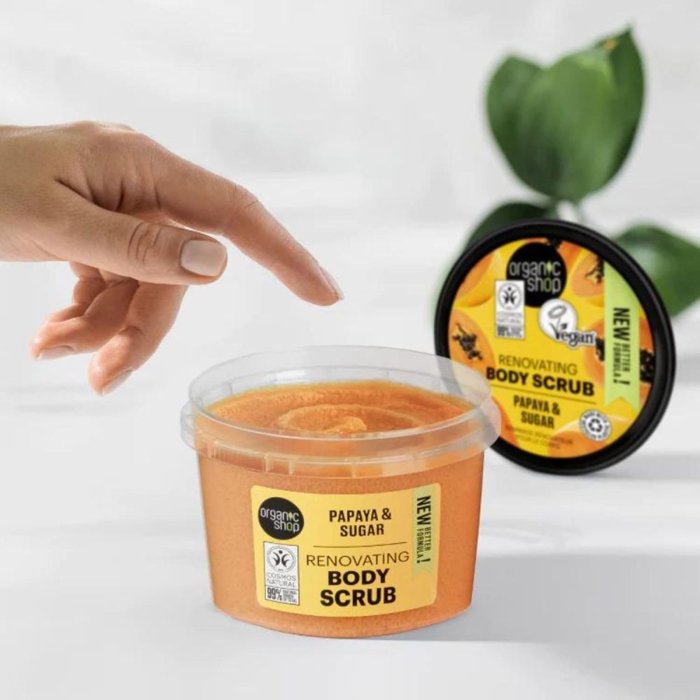 Organic Shop 250ml Body Scrub Skin Beauty Softening Cherry & Lime - Image 19