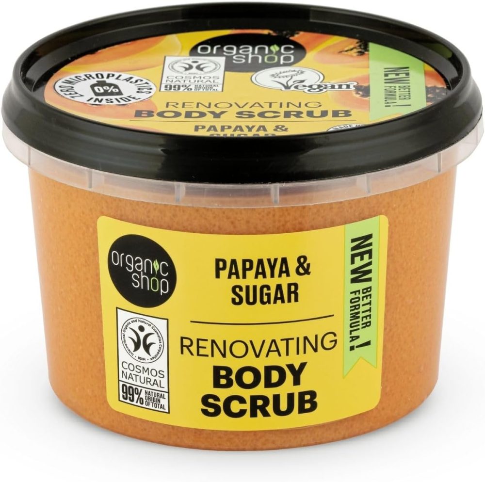 Organic Shop 250ml Body Scrub Skin Beauty Softening Cherry & Lime - Image 15