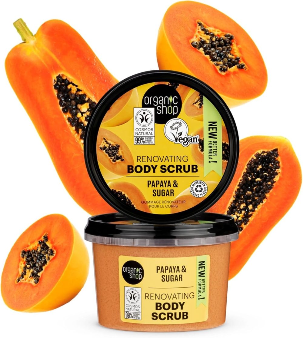 Organic Shop 250ml Body Scrub Skin Beauty Softening Cherry & Lime - Image 18