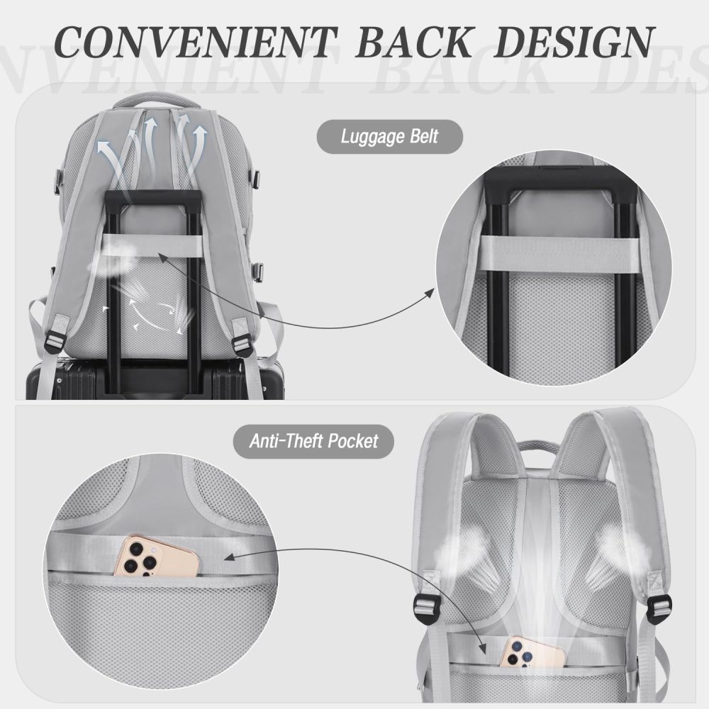 xlodea for Ryanair Cabin Bags 40x20x25 Underseat Cabin Bag Carry-ons Hand Luggage Bag Travel Backpack Cabin Size for Ryanair Backpack with Charging Port, Trolley Sleeve, Anti Theft Pocket - Image 40