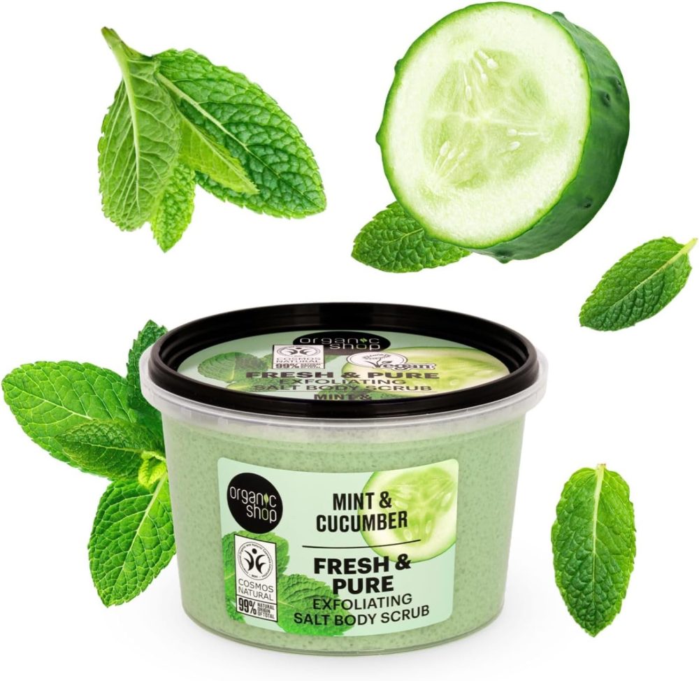 Organic Shop 250ml Body Scrub Skin Beauty Softening Cherry & Lime - Image 117