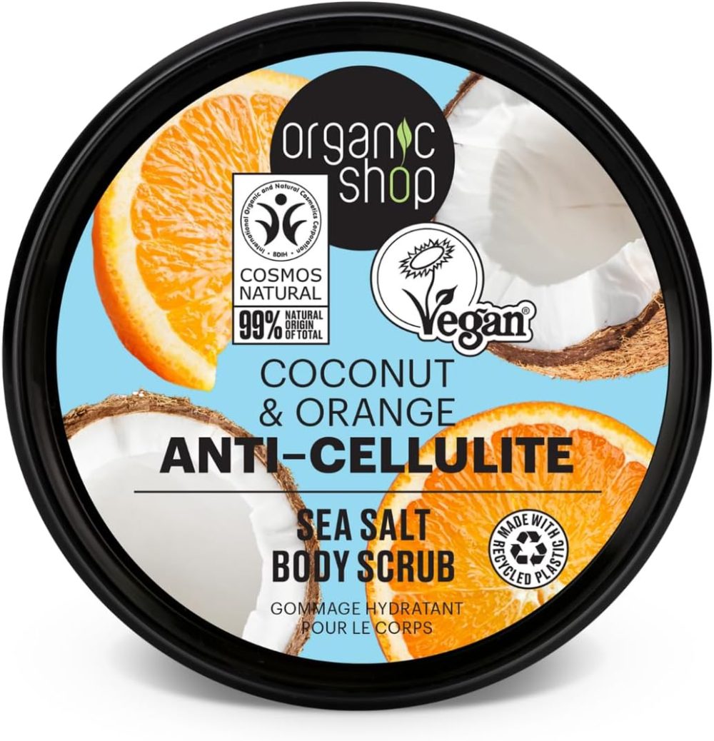 Organic Shop 250ml Body Scrub Skin Beauty Softening Cherry & Lime - Image 186