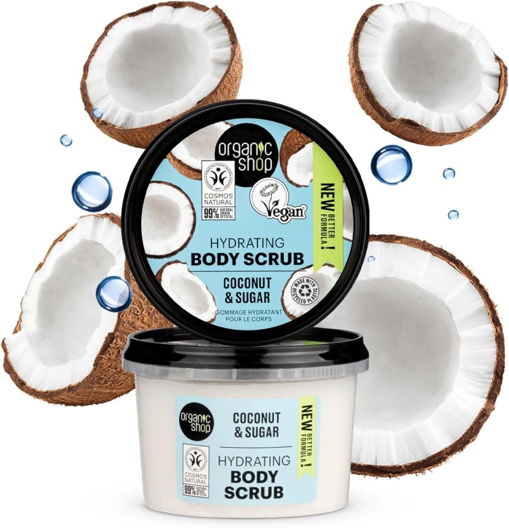 Organic Shop 250ml Body Scrub Skin Beauty Softening Cherry & Lime - Image 25