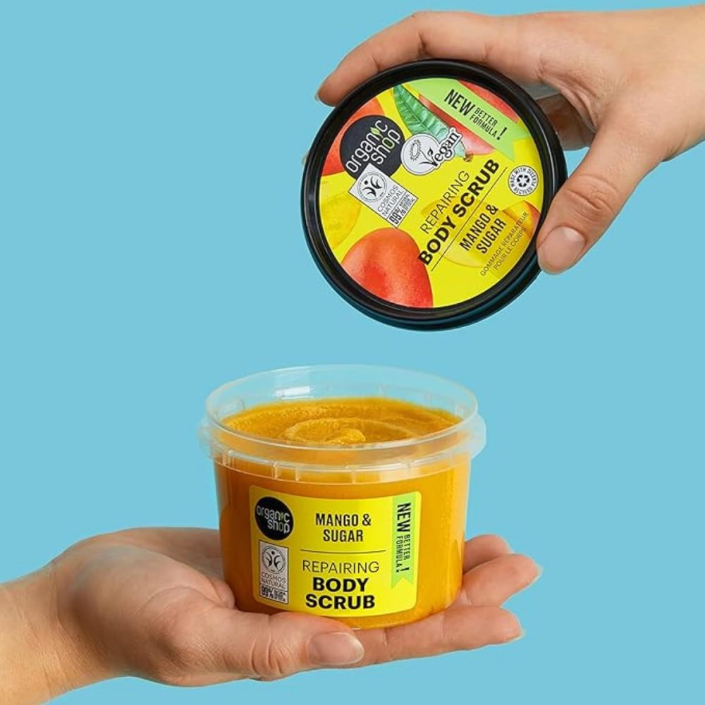 Organic Shop 250ml Body Scrub Skin Beauty Softening Cherry & Lime - Image 34