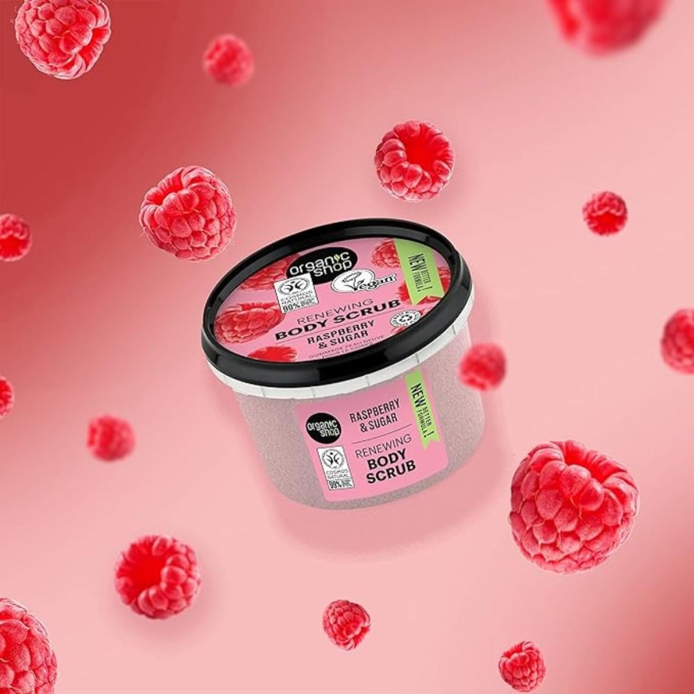 Organic Shop 250ml Body Scrub Skin Beauty Softening Cherry & Lime - Image 178