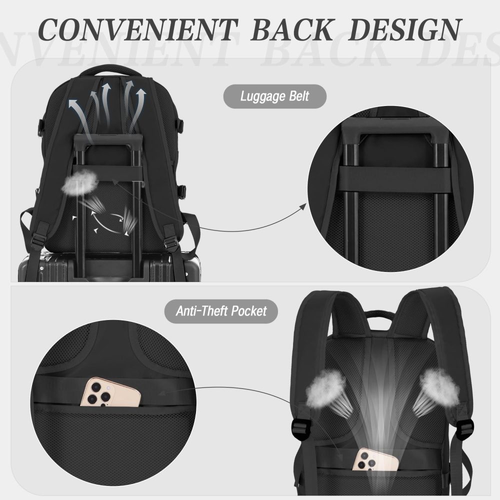 xlodea for Ryanair Cabin Bags 40x20x25 Underseat Cabin Bag Carry-ons Hand Luggage Bag Travel Backpack Cabin Size for Ryanair Backpack with Charging Port, Trolley Sleeve, Anti Theft Pocket - Image 33