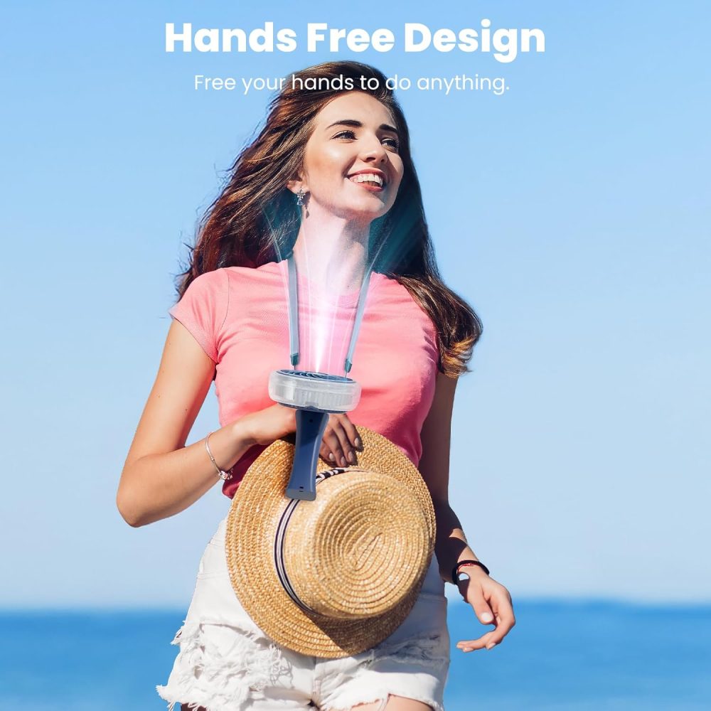 HandFan Upgraded Portable Handheld Misting Fan, Rechargeable Personal Mister Fan, Spray Water Mist Fans, Foldable Mini cooling Hand Fans for Summer Beach Travel Concerts, Gifts for Women(Royal Blue) - Image 69