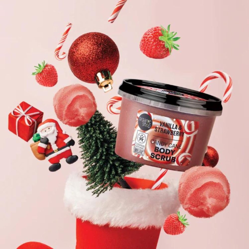 Organic Shop 250ml Body Scrub Skin Beauty Softening Cherry & Lime - Image 13