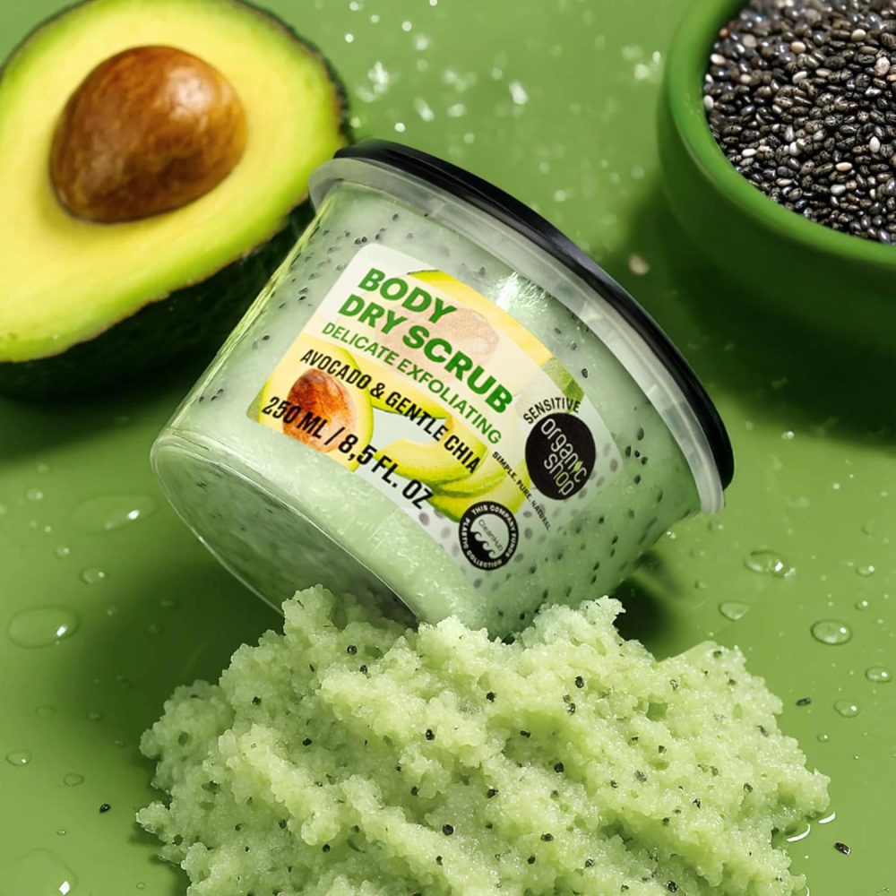 Organic Shop 250ml Body Scrub Skin Beauty Softening Cherry & Lime - Image 97
