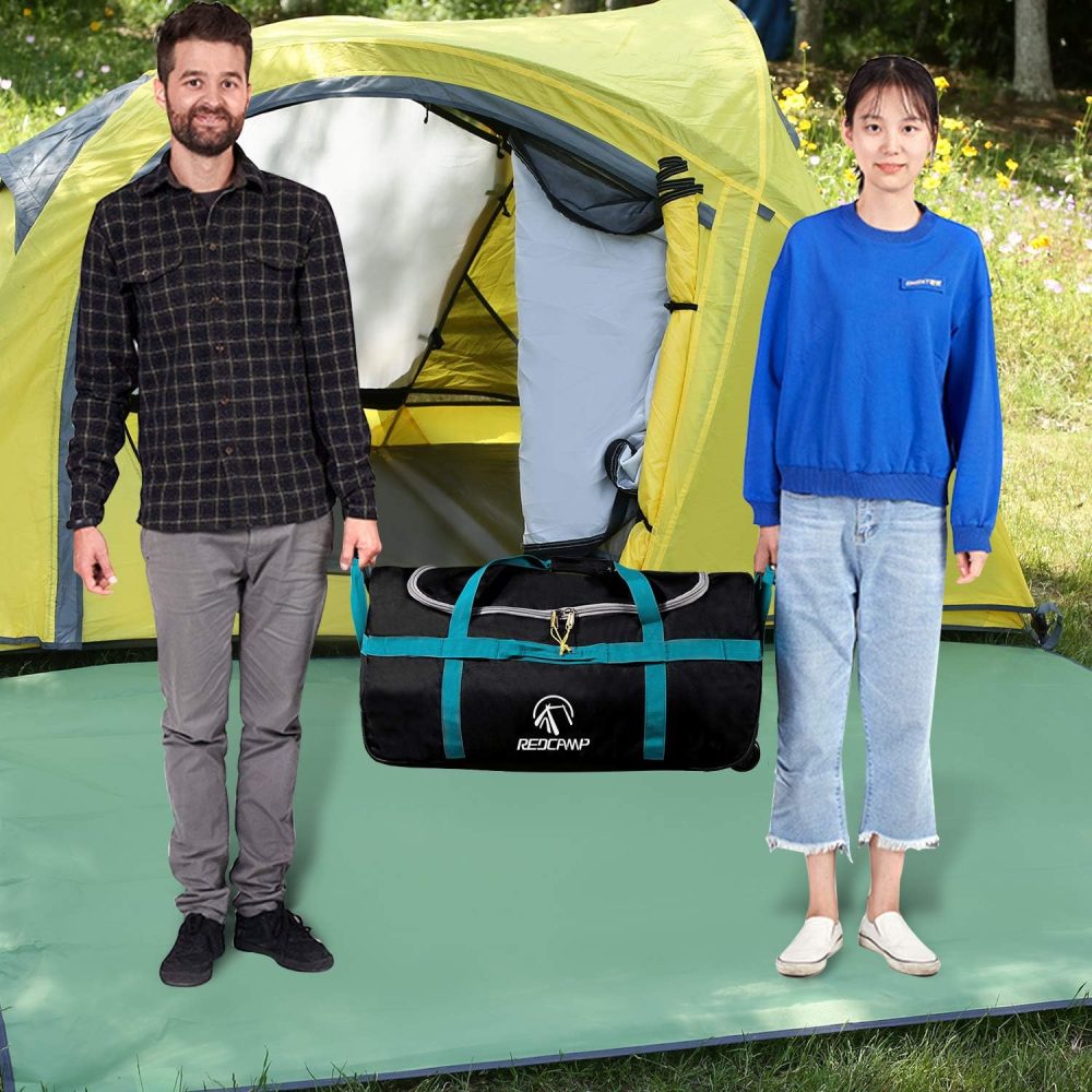 REDCAMP 120L Extra Large Holdall with Wheels, Foldable Wheeled Duffle Bag Travel Bag,Lightweight Waterproof Soft Suitcase Luggage with Rollers for Camping Sports Outdoor, Black - Image 45