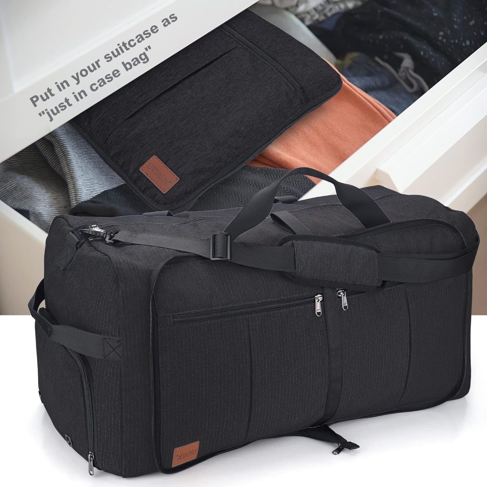 Urtala Travel Duffel Bag for Men & Women, 120L Holdall Bag Foldable Weekend Overnight Bag with Shoe Compartment & Shoulder Strap, Lightweight Waterproof - Image 4