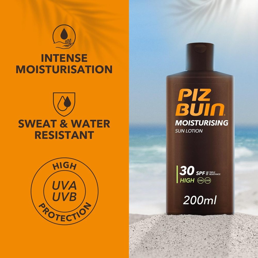 Piz Buin Moisturising Sun Lotion SPF30, 200ml (Pack of 1) - Image 20