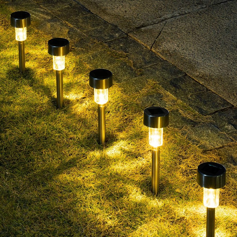 GIGALUMI Solar Lights Outdoor Garden Waterproof,12 Pack,Stainless Steel LED Solar Garden Lights for Patio, Lawn, Yard and Landscape Decor, Cold White - Image 40